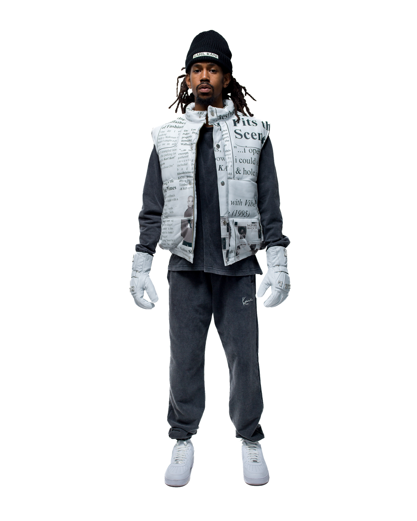 Harlan Leather Bubble Vest