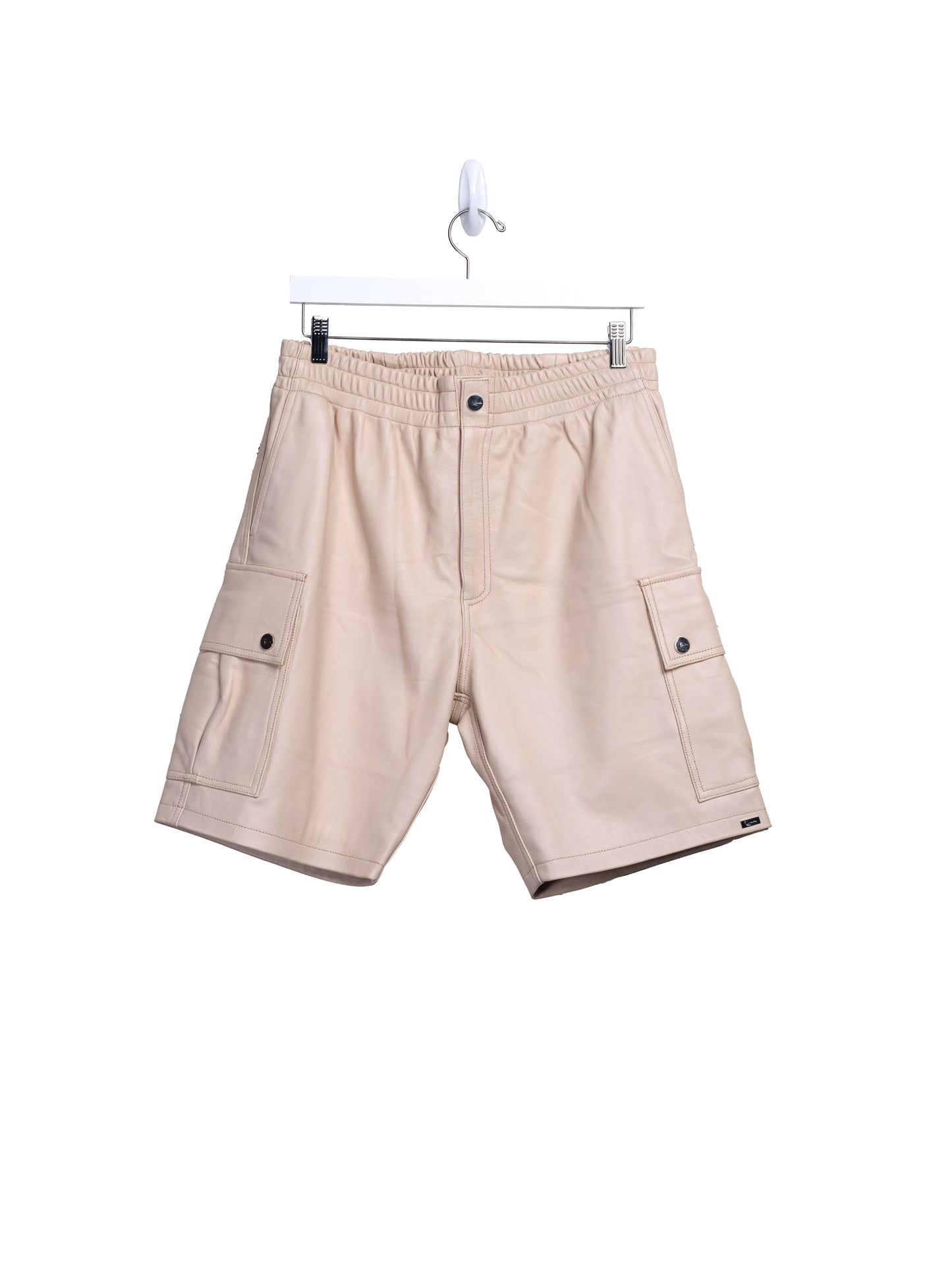 Mace Leather Cargo Shorts (Natural)