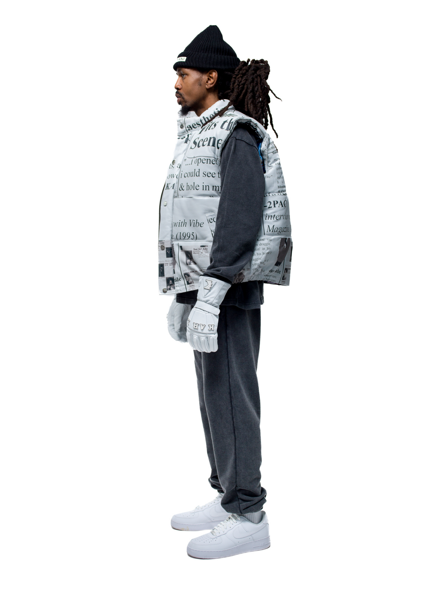 Harlan Leather Bubble Vest