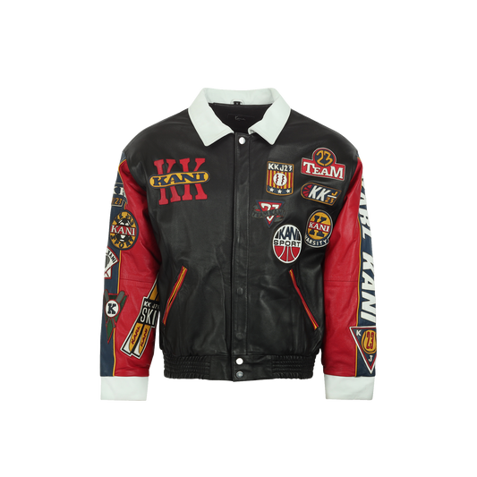 Leather Patch Jacket (Black)
