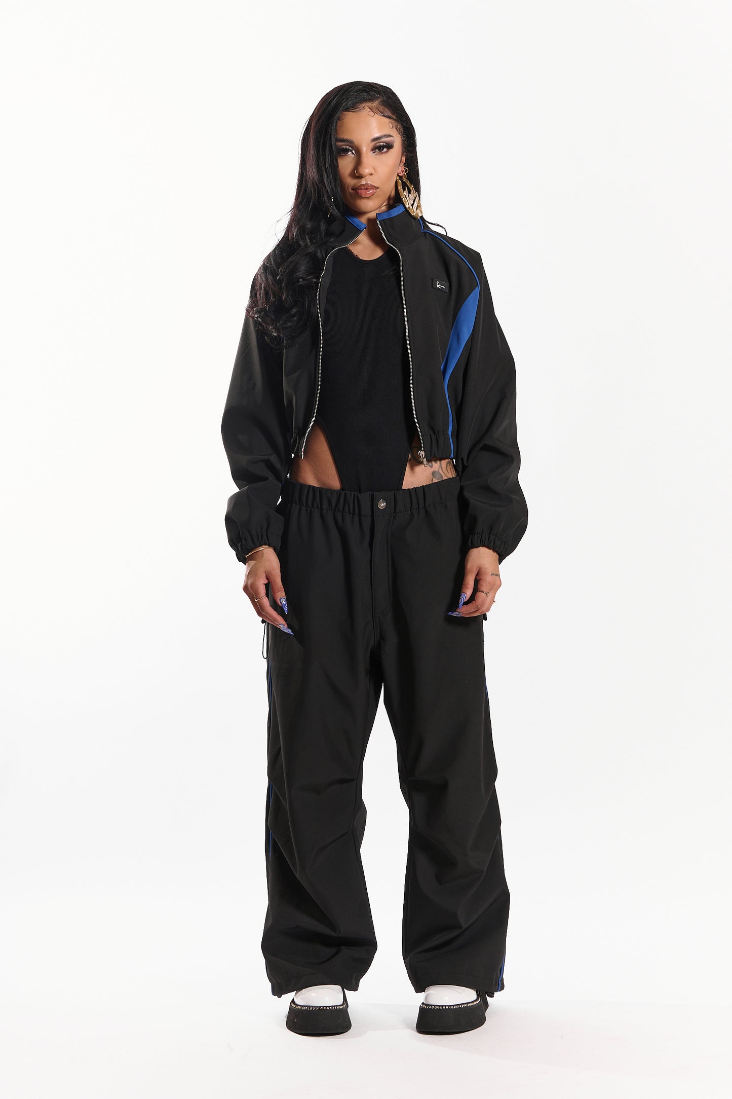 Hot Like Fire Women's Jacket (black/royal)