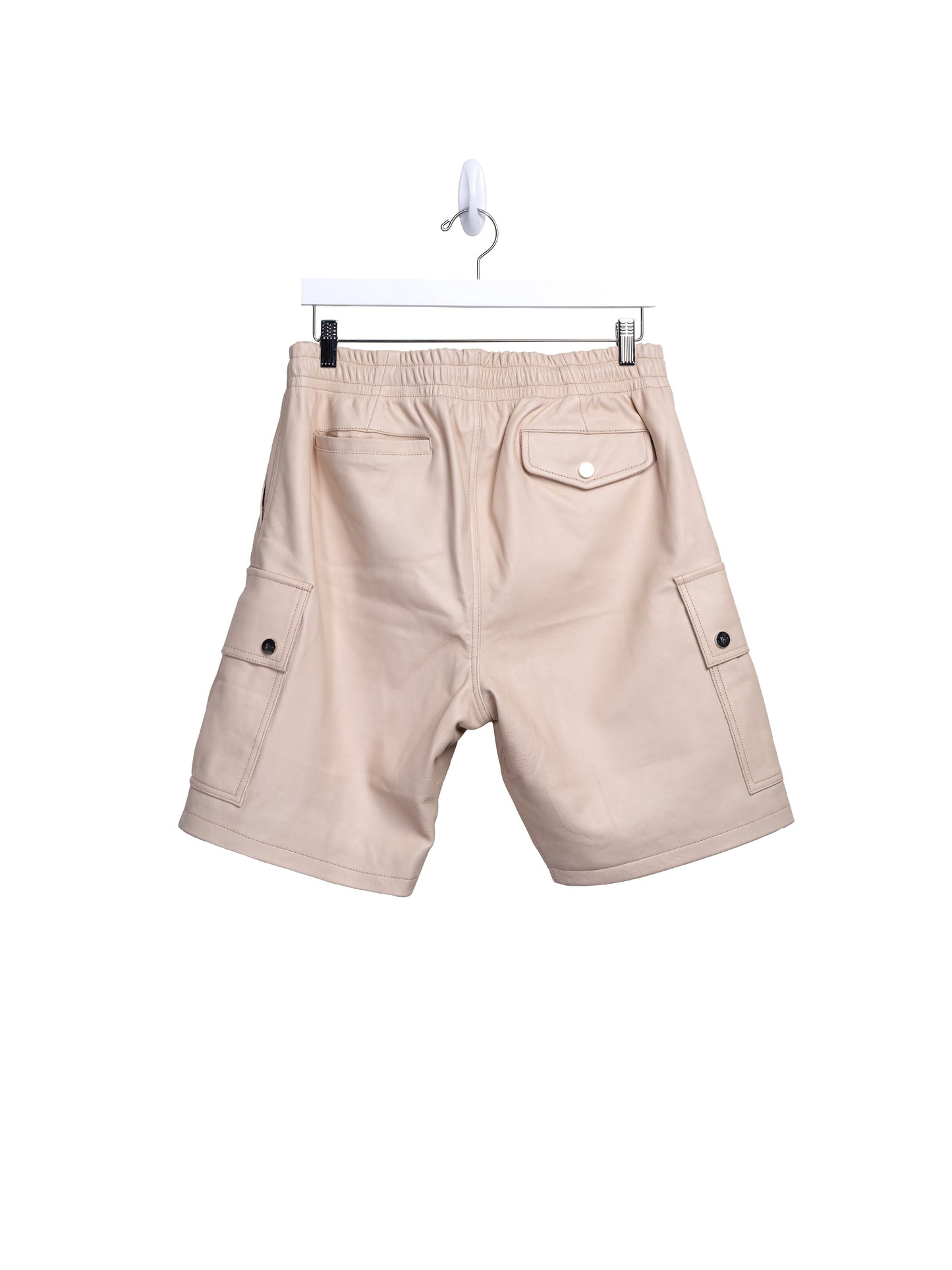 Mace Leather Cargo Shorts (Natural)